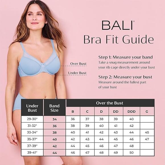 BaliWomen Double Support Wireless Lace Bra/Stay-in-Place Straps FullCoverage 42D - Picture 11 of 11